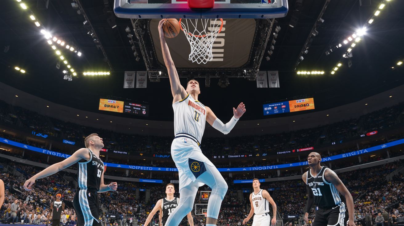 Denver Nuggets pokonują San Antonio Spurs i zapewniają sobie trzecie miejsce w Zachodniej Konferencji
